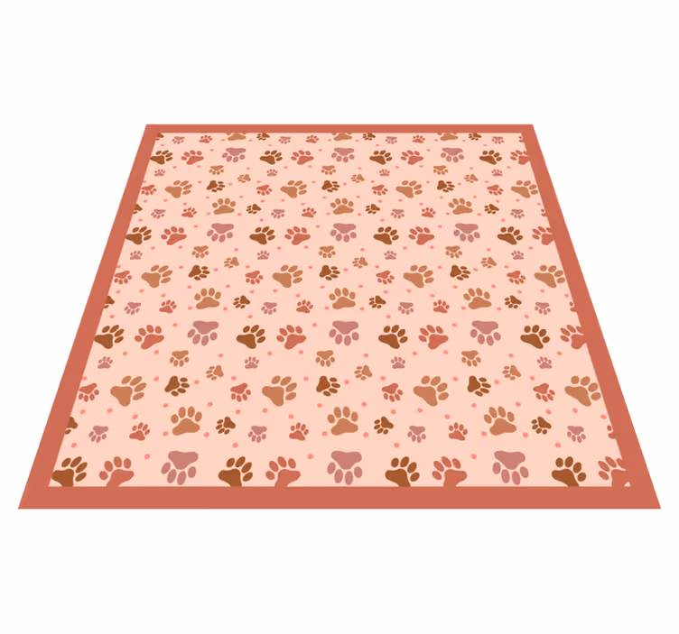 Tapis vinyle animal motif d'empreintes de pattes - TenStickers