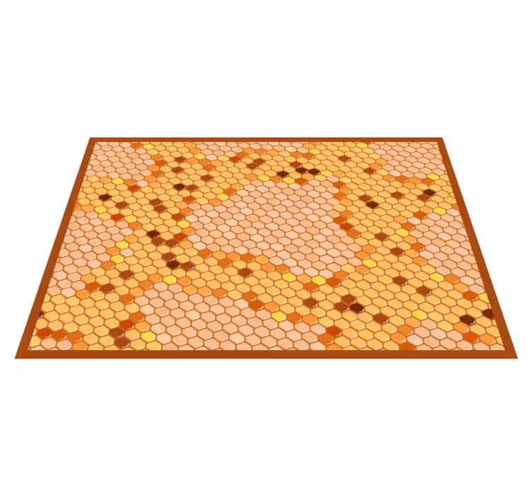Tapis vinyle cuisine design hexagonal en nid d'abeille - TenStickers
