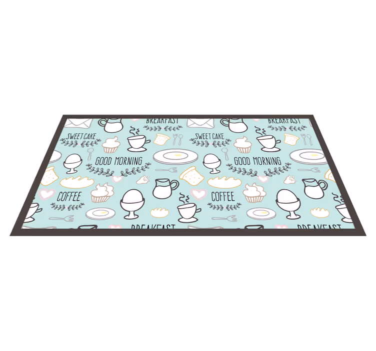 Tapis cuisine motif café du matin - TenStickers