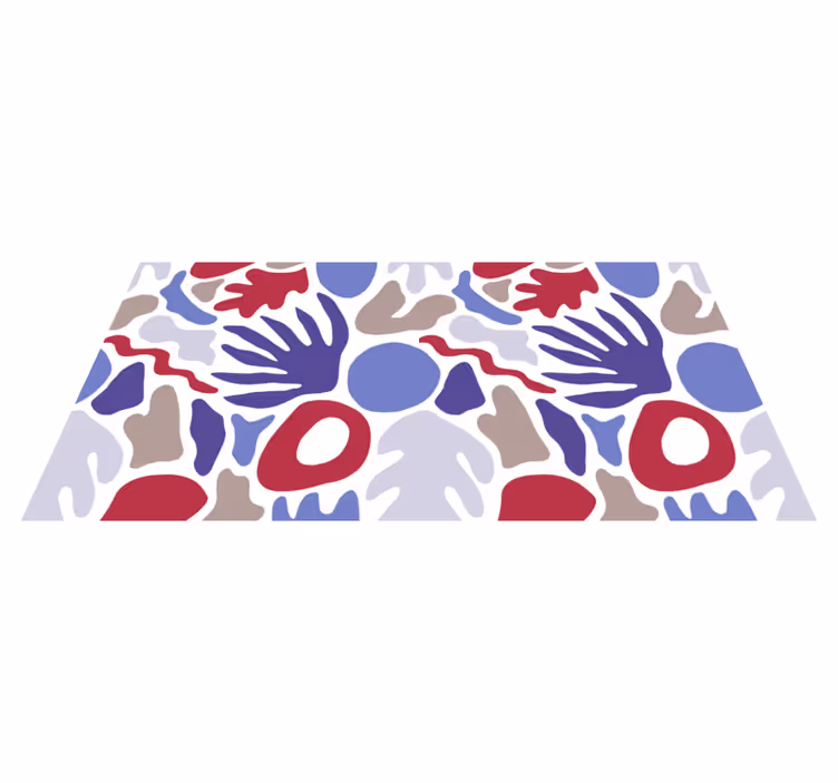 Tapis vinyle minimaliste motif de forme abstraite - TenStickers