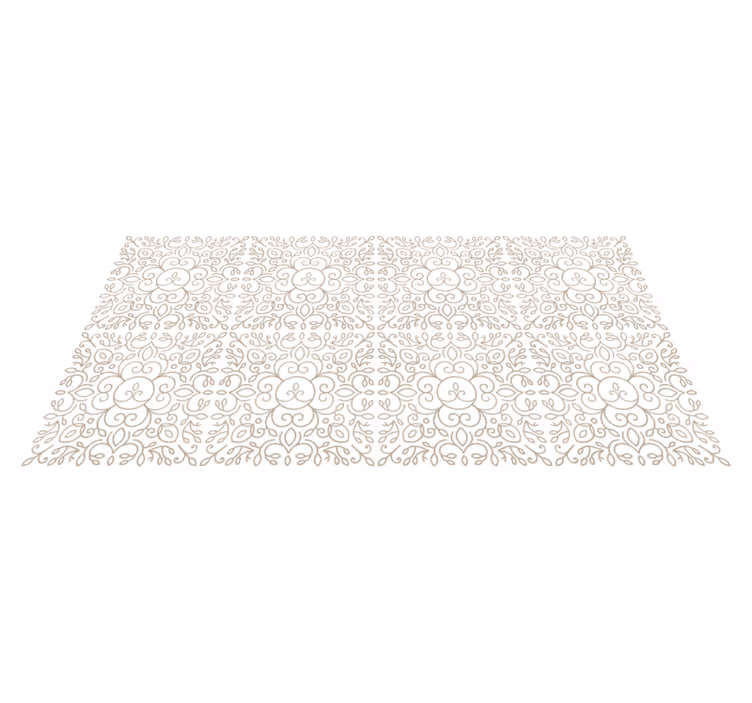 Tapis vinyle autres tapis concept de contour floral - TenStickers