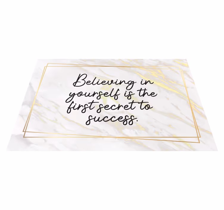 Tapis vinyle personnalisé citation inspirante - TenStickers
