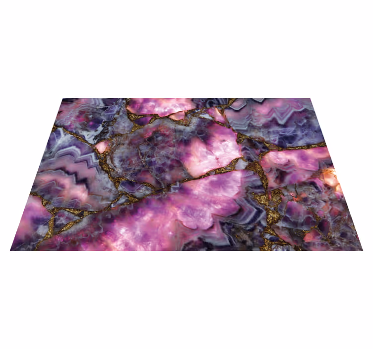Tapis vinyle marbre motif de veines violettes - TenStickers