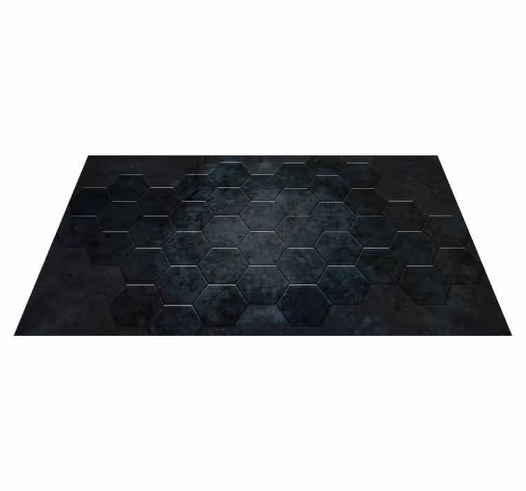 Tapis vinyle carreaux de ciment motif hexagonal - TenStickers