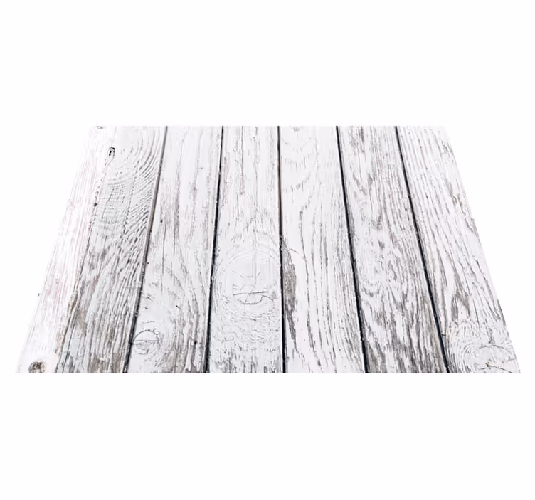 Tapis vinyle imitation parquet bois blanchi à la chaux - TenStickers