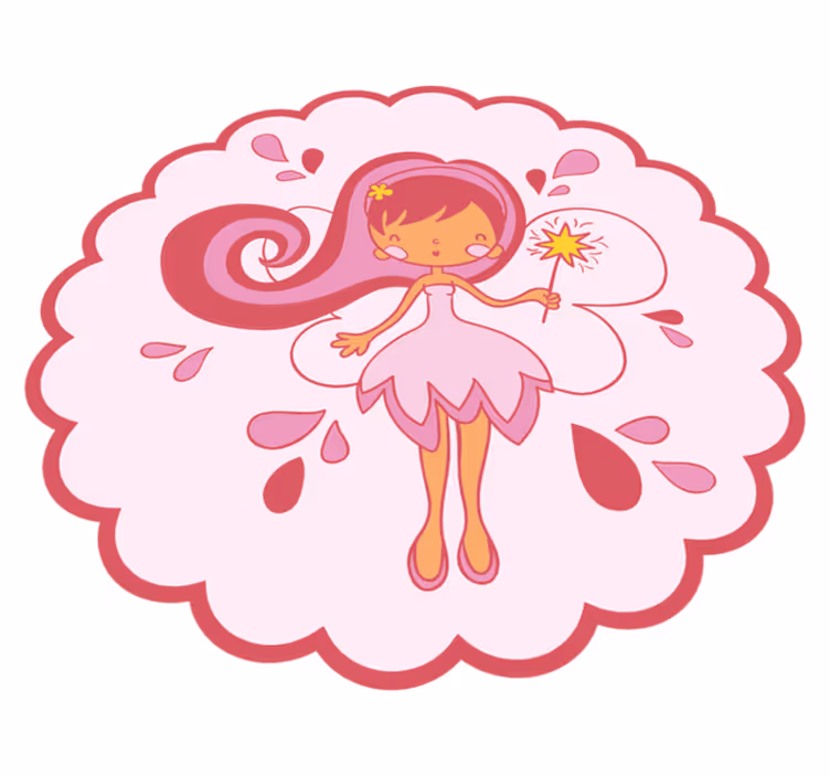 Tapis vinyle pour enfants charmante figure de fée - TenStickers