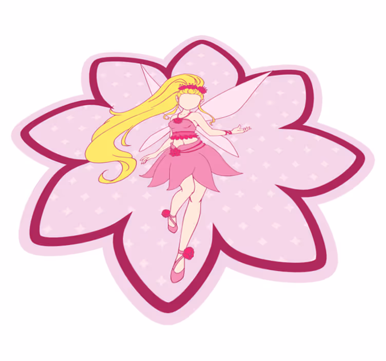 Tapis vinyle pour enfants imprimé fleur de fée - TenStickers
