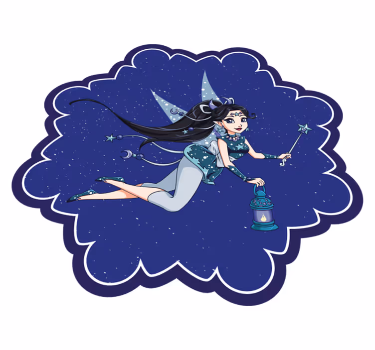 Tapis vinyle pour enfants ciel nocturne féerique - TenStickers