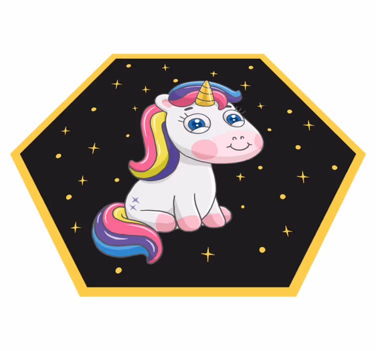 Tapis vinyle pour enfants délice de licorne colorée - TenStickers