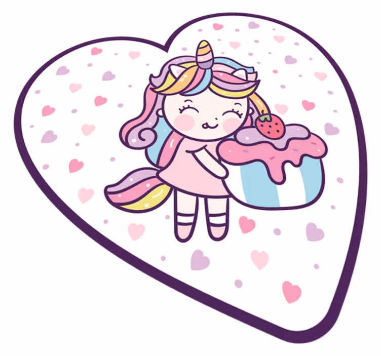 Tapis vinyle pour enfants jolie friandise licorne - TenStickers