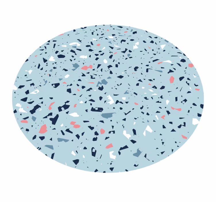 Tapis vinyle cuisine style terrazzo bleu - TenStickers
