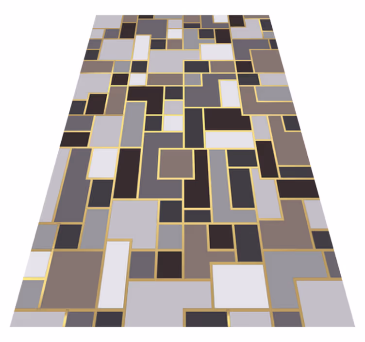 Tapis vinyle pierre design gris poli - TenStickers