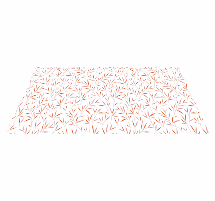 Tapis vinyle fleurs et plantes motif de feuille délicat - TenStickers