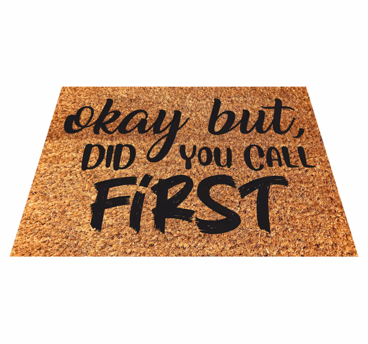 Tapis vinyle entrée phrase amusante bienvenue - TenStickers