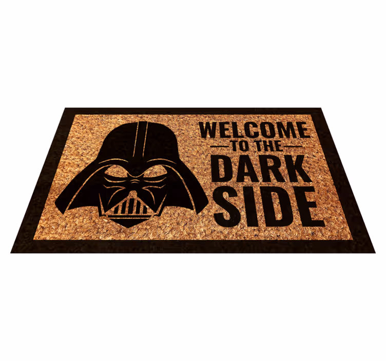 Tapis vinyle citation bienvenue côté obscur - TenStickers