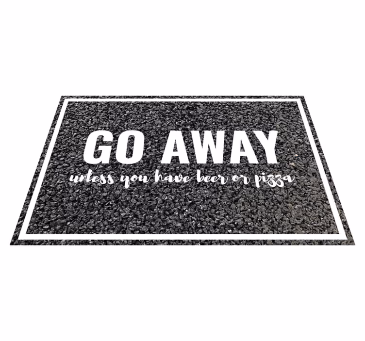 Tapis vinyle entrée partez à moins que - TenStickers