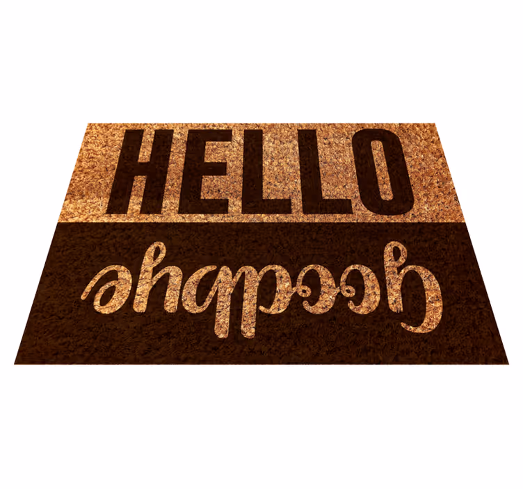 Tapis vinyle entrée bonjour au revoir texturé - TenStickers
