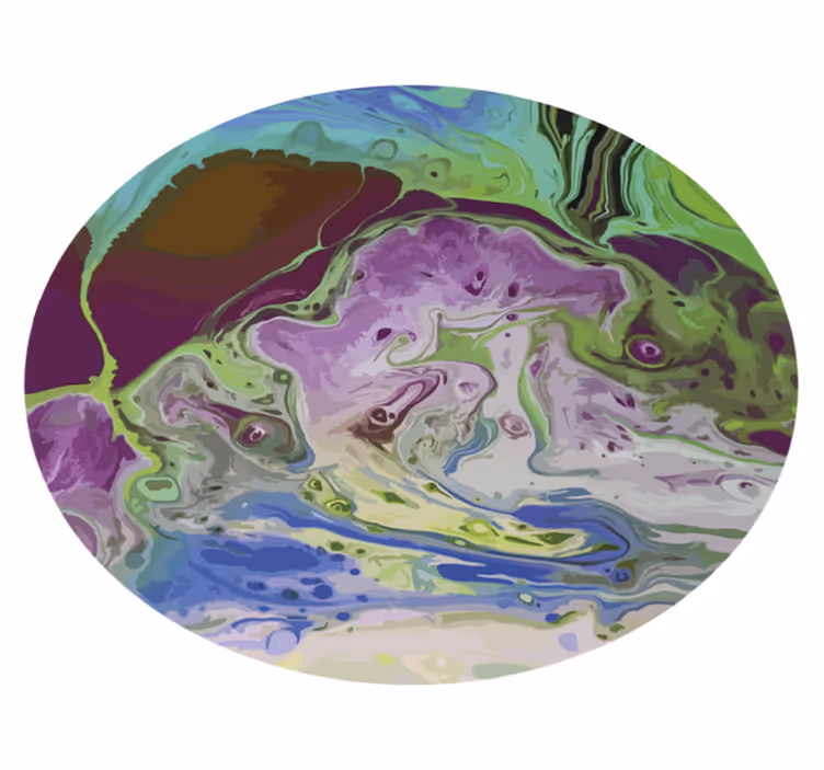 Tapis vinyle texture motifs de couleurs tourbillonnants - TenStickers