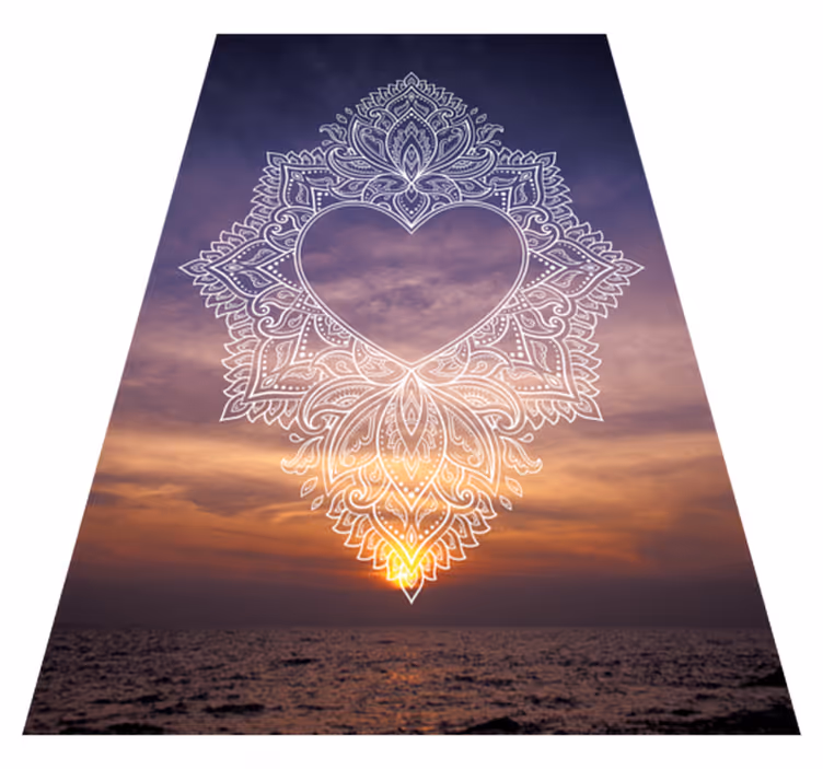 Tapis vinyle mandala design élégant et chaleureux - TenStickers
