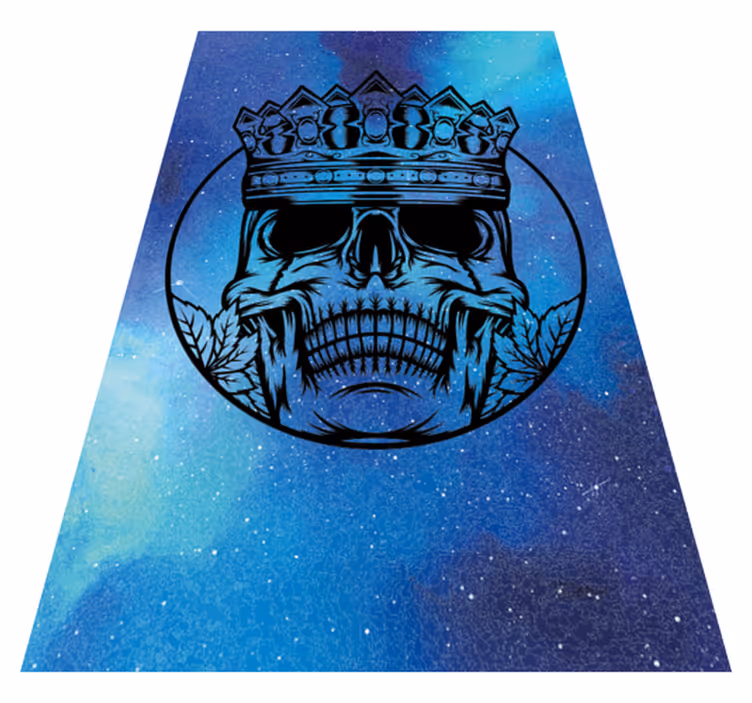 Tapis vinyle texture art du crâne royal - TenStickers