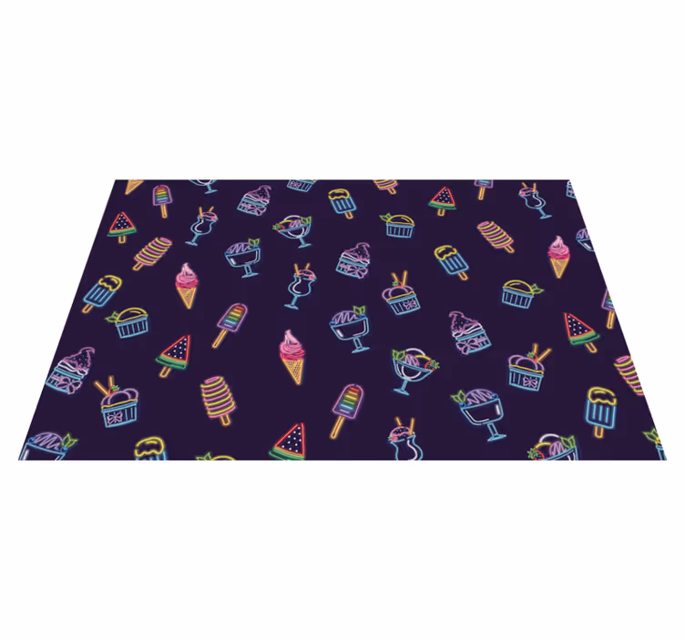 Tapis vinyle autres tapis friandises au néon - TenStickers
