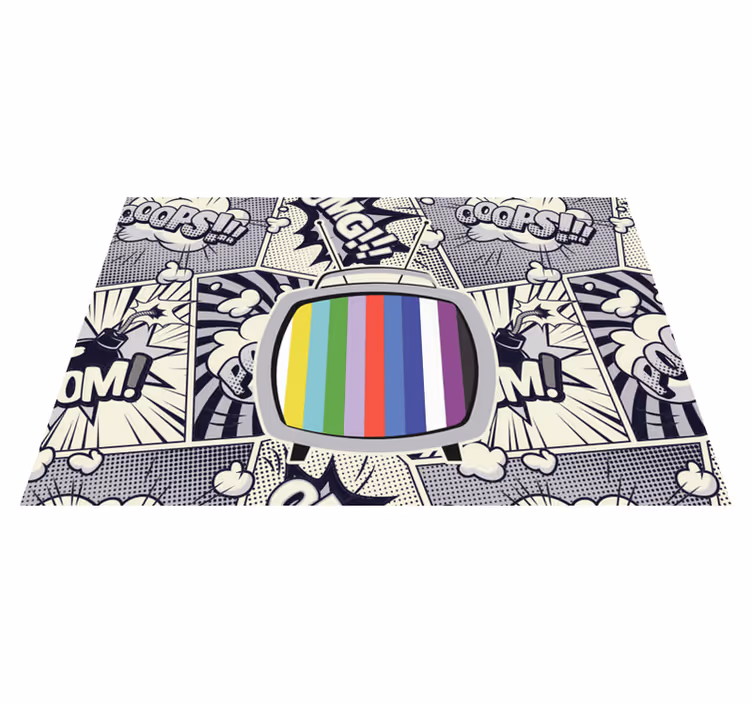 Tapis vinyle ado écran de télévision rétro - TenStickers