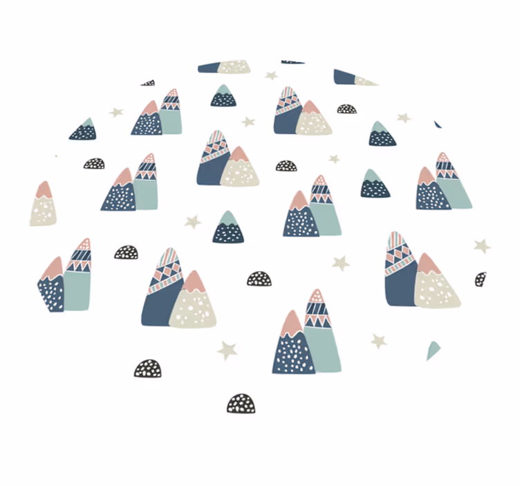 Tapis vinyle chambre bébé motif ludique montagneux - TenStickers