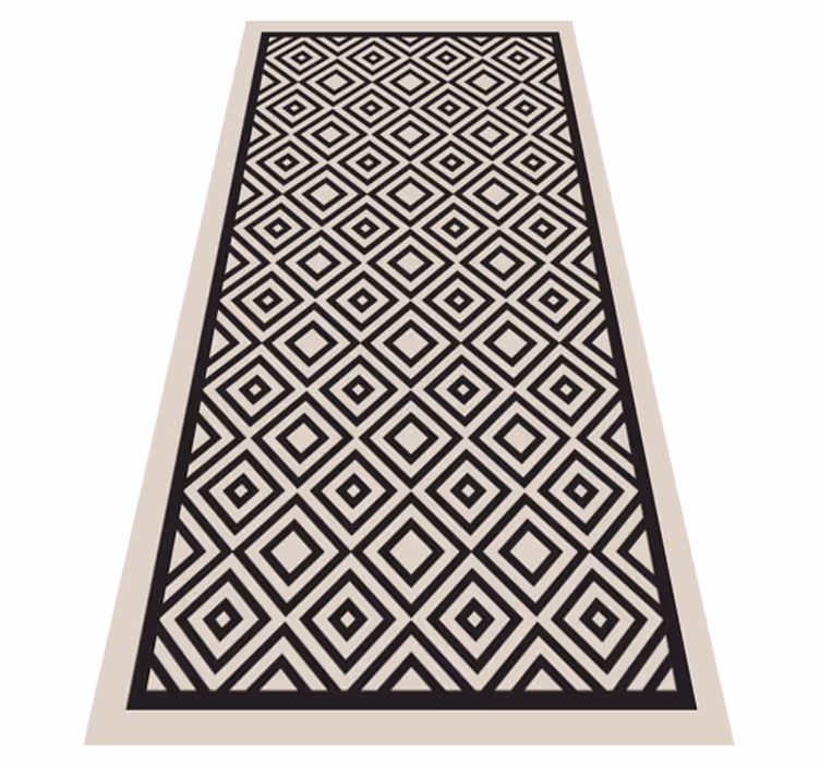 Tapis vinyle géométrique jeu de motifs en losange - TenStickers