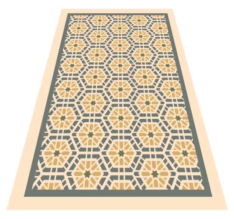 Tapis vinyle chambre œuvres d'art à motifs géométriques - TenStickers