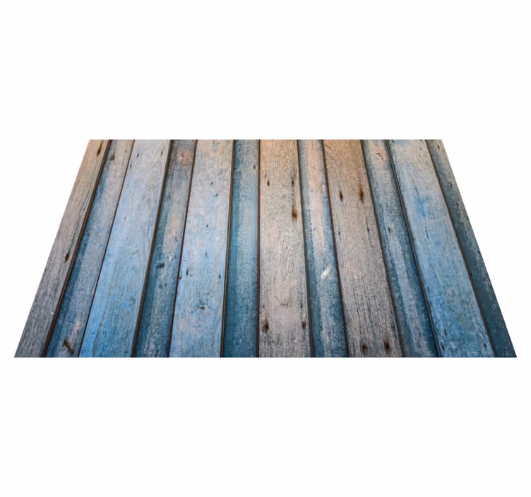 Tapis vinyle imitation parquet planches patinées - TenStickers