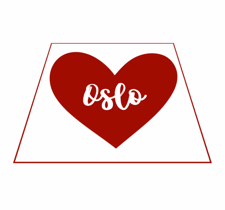 Tapis vinyle citation coeur d'oslo - TenStickers