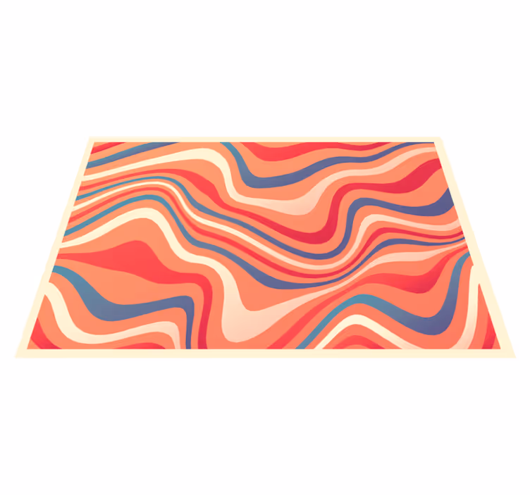 Tapis vinyle moderne palette de couleurs ondulées - TenStickers