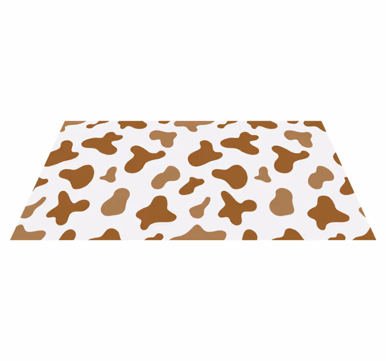 Tapis vinyle animal motif cuir de vache marron - TenStickers