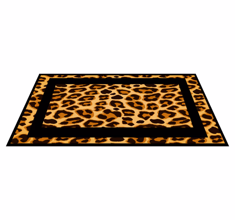 Tapis vinyle animal motif léopard rectangulaire - TenStickers