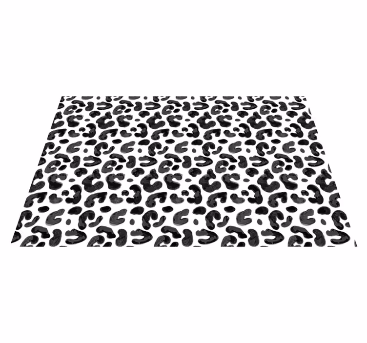 tapis vinyle salon Imprimé animal noir - TenStickers