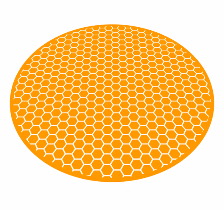 Tapis vinyle texture motif en nid d'abeille - TenStickers
