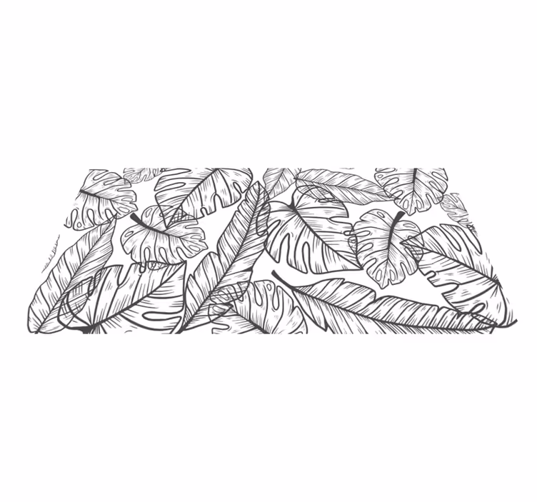 Tapis vinyle chambre bébé thème de la jungle feuillue - TenStickers