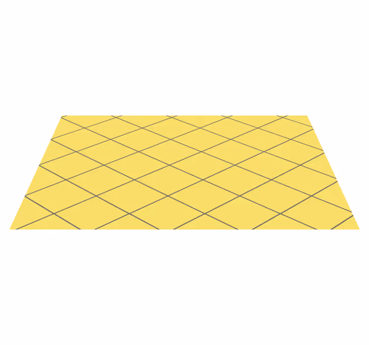 Tapis vinyle salon diamants jaunes - TenStickers