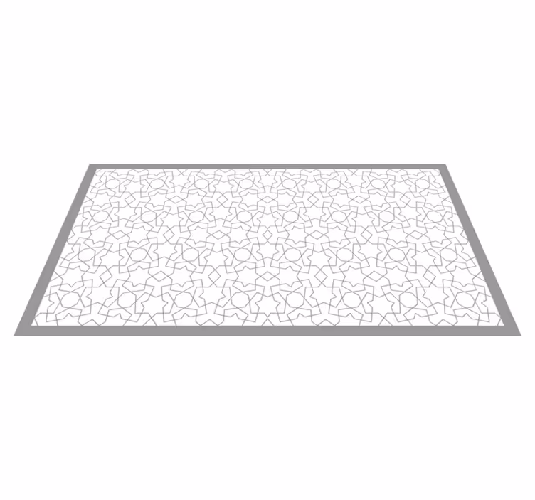 Tapis mosaique vinyle motifs géométriques raffinés - TenStickers