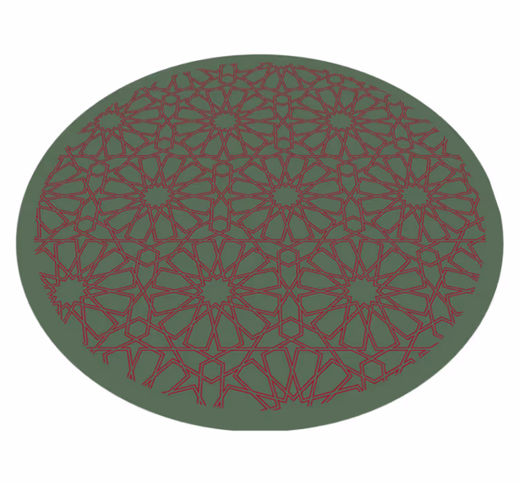Tapis mosaïque vinyle configuration géométrique complexe - TenStickers
