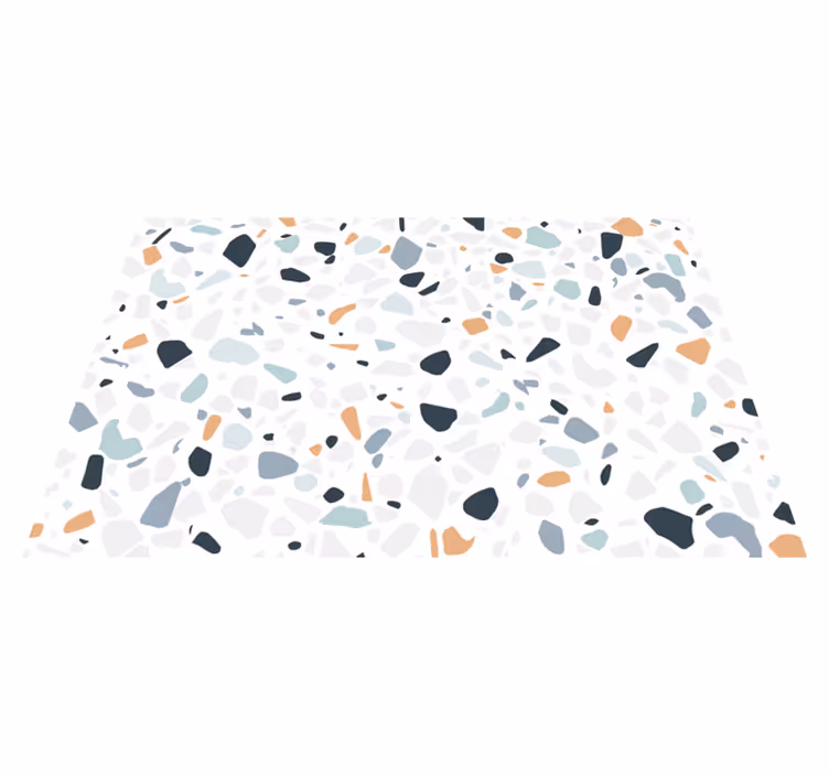 Tapis vinyle salle de bain mélange de galets colorés - TenStickers