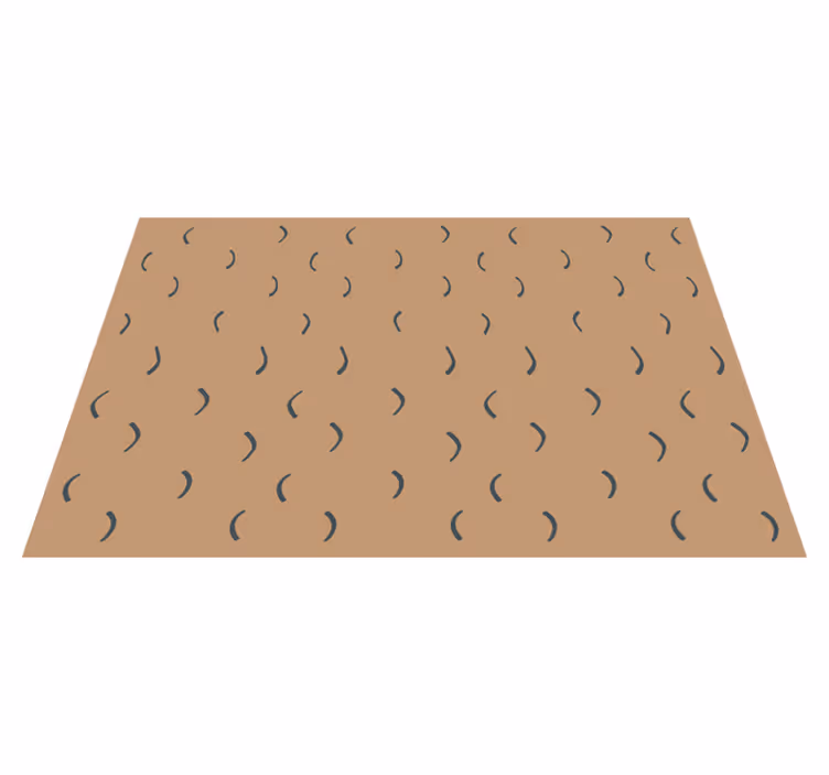 Tapis vinyle minimaliste motif marron incurvé - TenStickers