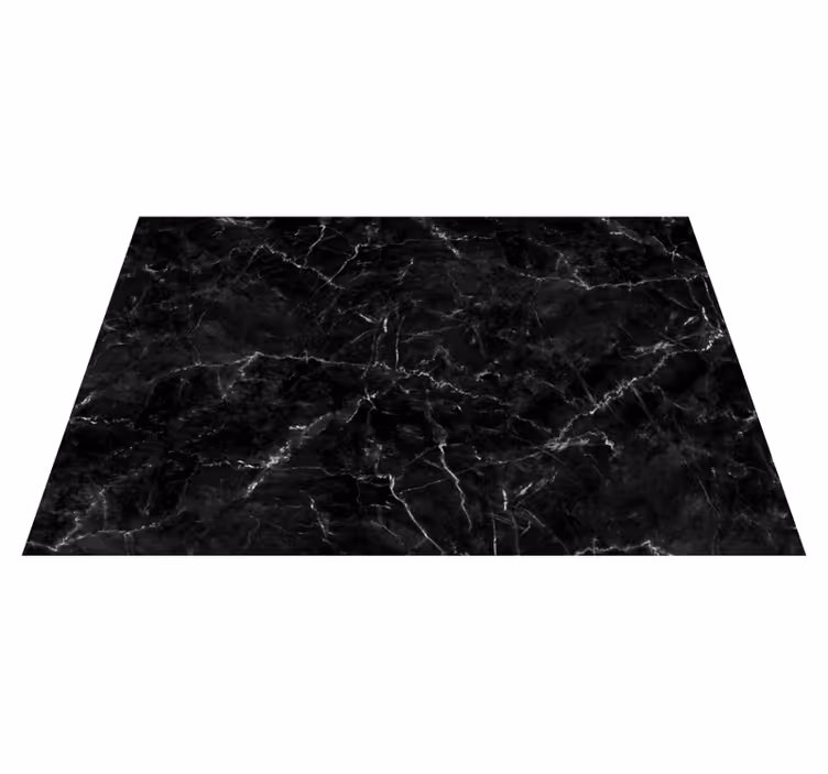 Tapis vinyle marbre texture noire élégante - TenStickers