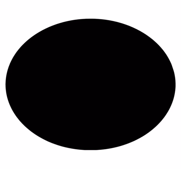 Tapis vinyle noir conception circulaire - TenStickers