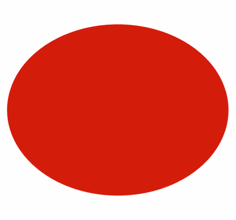 Tapis vinyle rond cercle rouge uni - TenStickers