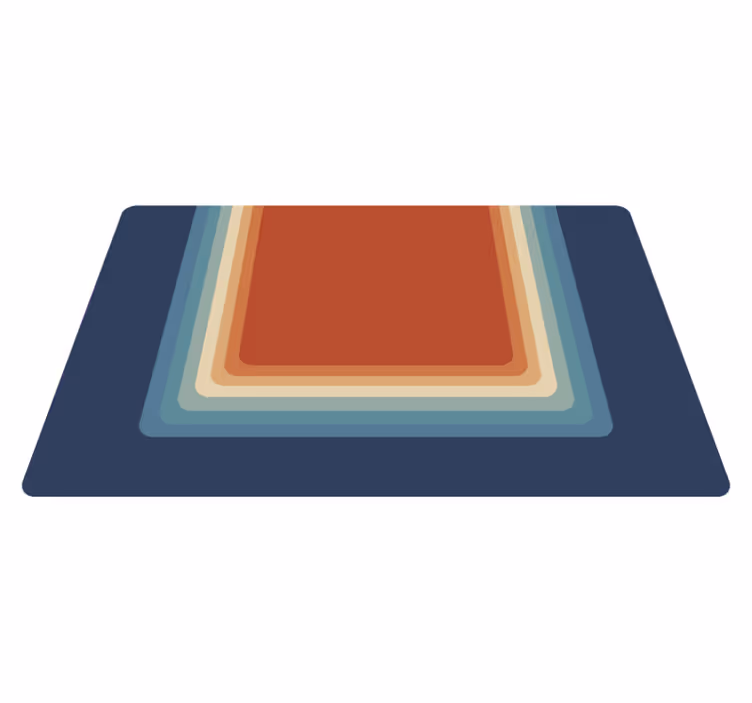 Tapis vinyle moderne rayures superposées vibrantes - TenStickers
