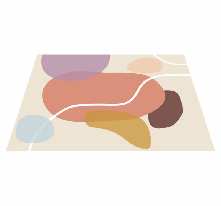 Tapis vinyle moderne formes organiques - TenStickers