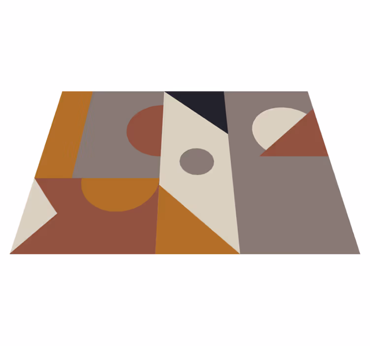 Tapis vinyle moderne formes géométriques abstraites - TenStickers