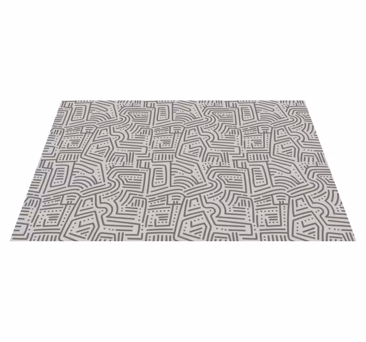 Tapis vinyle moderne formes linéaires abstraites - TenStickers