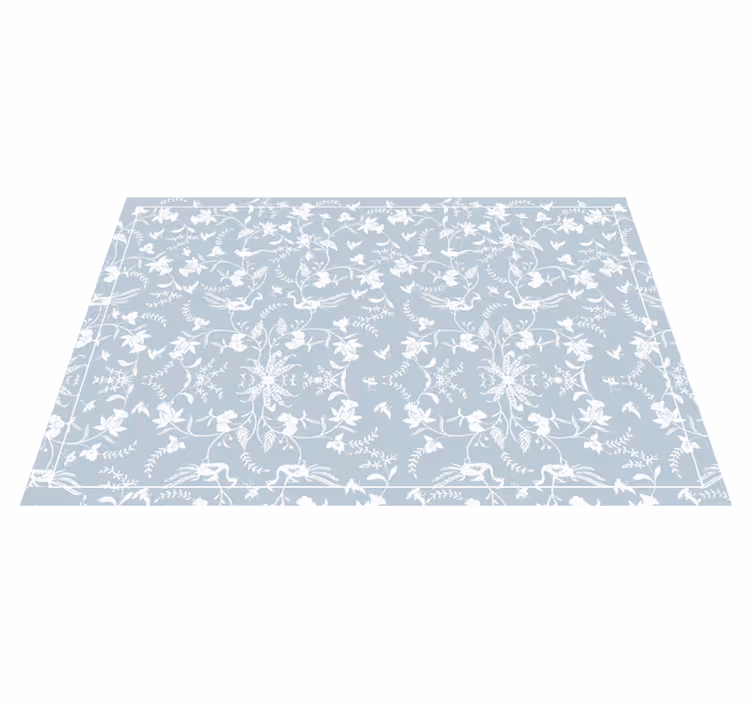 Tapis vinyle fleurs et plantes motifs botaniques raffinés - TenStickers